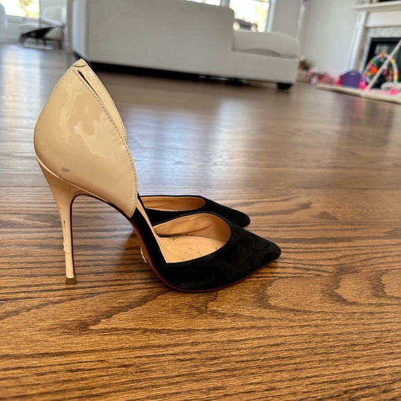 Schultz black and cream suede and patent leather heels size 7 - Picture 10 of 11